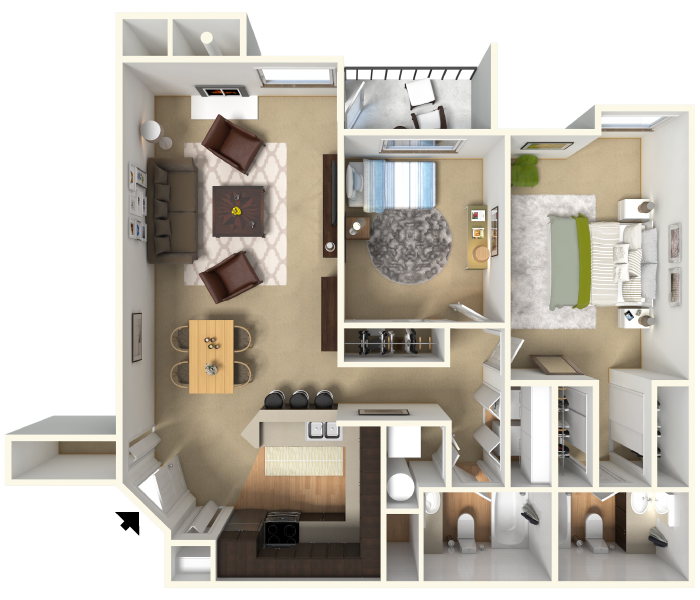 Loretto Heights Floor Plan 2x2S Peak Loretto Heights Floor Plan 2x2S Peak
